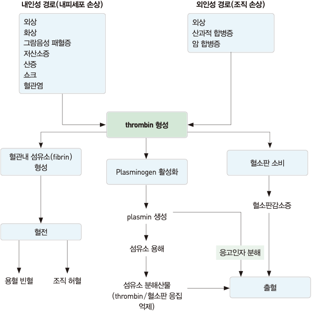 파종혈관내응고(Disseminated Intravascular Coagulation, DIC): 개요 - Metamedic